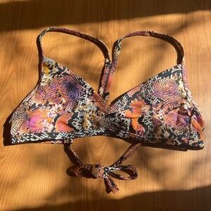 shade & shore animal print bikini top
